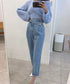 Tapered Denim Pants